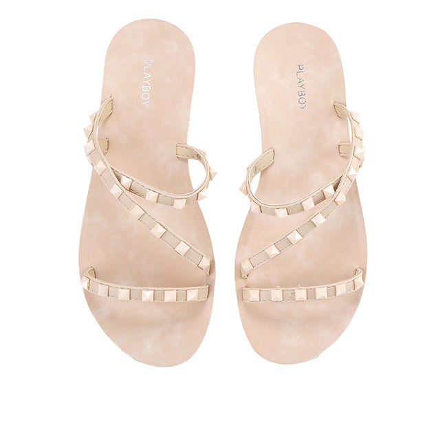 Playboy Sandal Wanita Straps Joanna In Beige