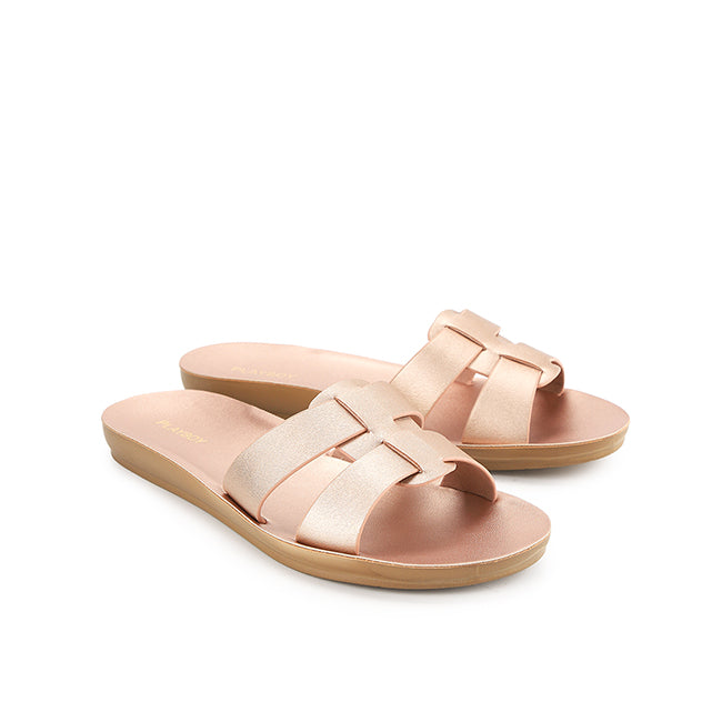 Playboy Sandal Wanita Flats Selena In Gold