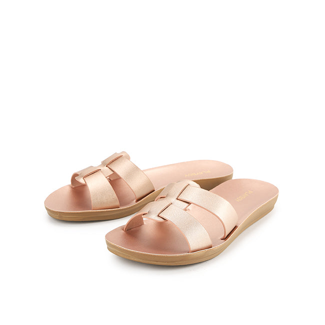 Playboy Sandal Wanita Flats Selena In Gold