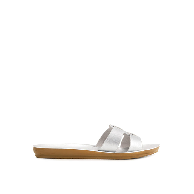 Playboy Sandal Wanita Flats Selena In Silver