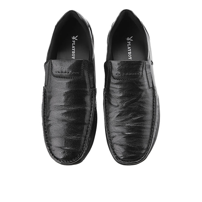 Playboy Sepatu Pria Lace Up Albania Slip On In Black
