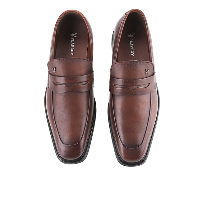 Playboy Sepatu Pria Formal Wayne In Brown