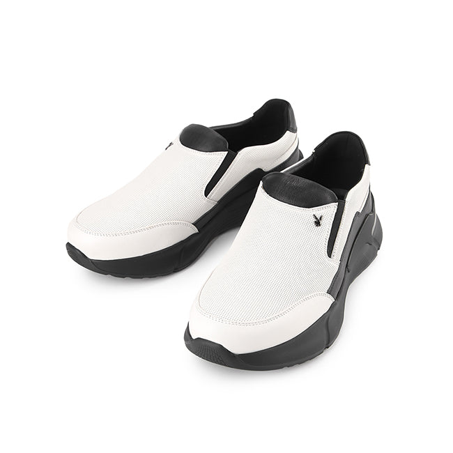 Playboy Sepatu Pria Wagler Slip On In White/Black