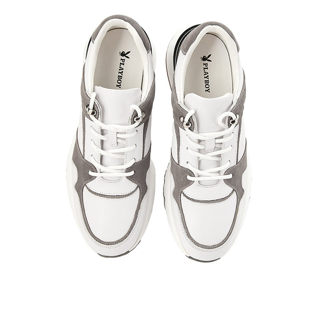 Playboy Sepatu Pria Lace Up Wander Laces Up In White/Grey