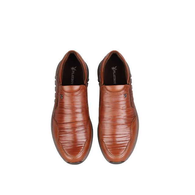 Playboy Sepatu Pria Formal Zanggar Slip On In Tan