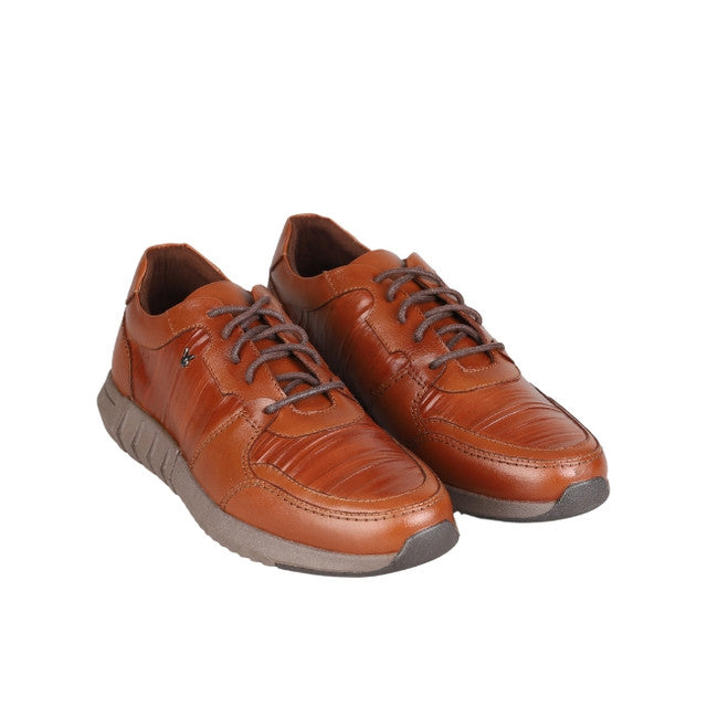 Playboy Sepatu Pria Formal Zanggar Lace In Tan