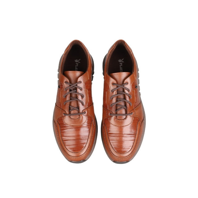 Playboy Sepatu Pria Formal Zanggar Lace In Tan