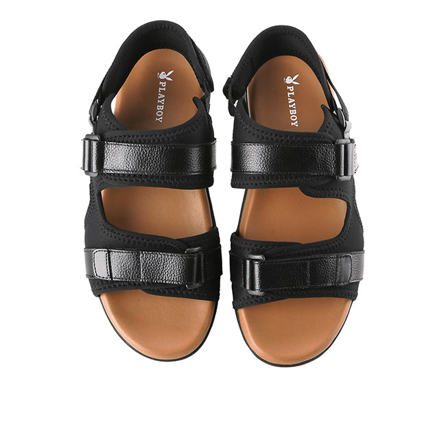 Playboy Men Sandals ComfortaSlingback 1 In Black