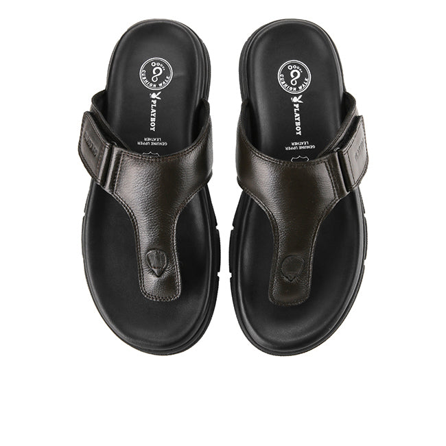 Playboy Sandal Pria Austria Toepost In Coffe