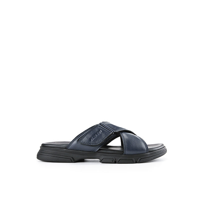 Playboy Sandal Pria Norwich Cross In Navy 45