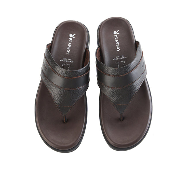 Playboy Sandal Pria Trousard Toepost In Coffe 41