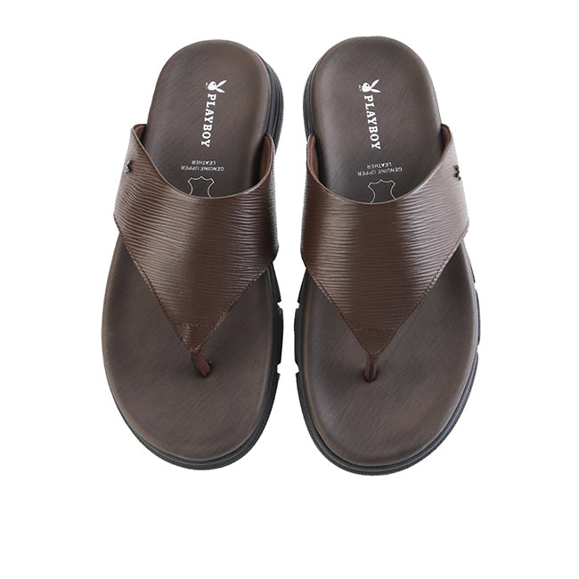 Playboy Sandal Pria Tierbraun Toepost In Brown