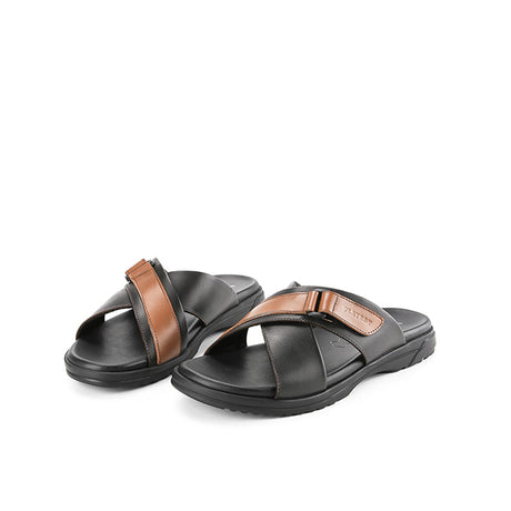 Playboy Sandal Pria Troumpard Cross In Coffe
