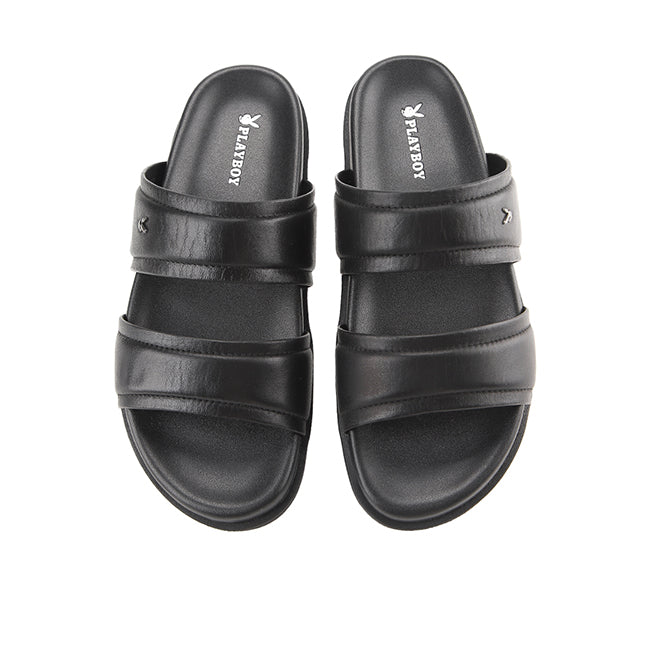Playboy Sandal Pria Straps Lavvie Double Strap 1 In Black