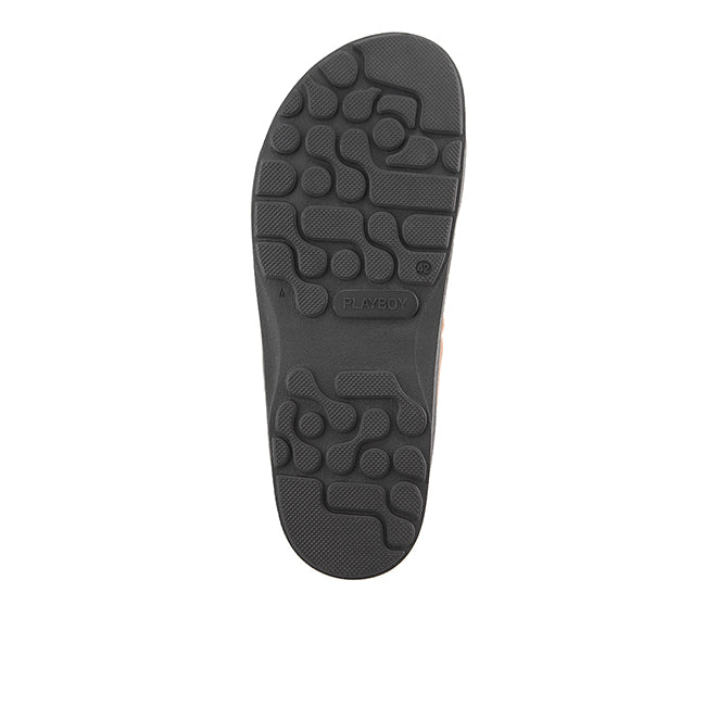 Playboy Sandal Pria Straps Lavvie Double Strap 2 In Tan