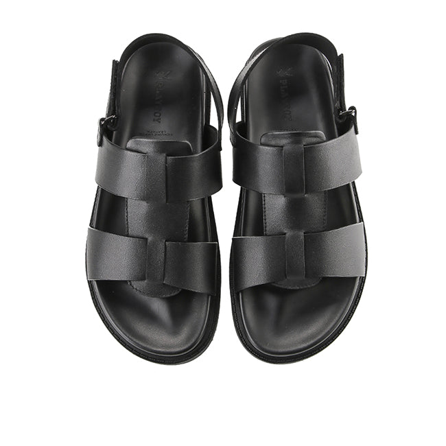 Playboy Sandal Pria Sling Back Contento In Black