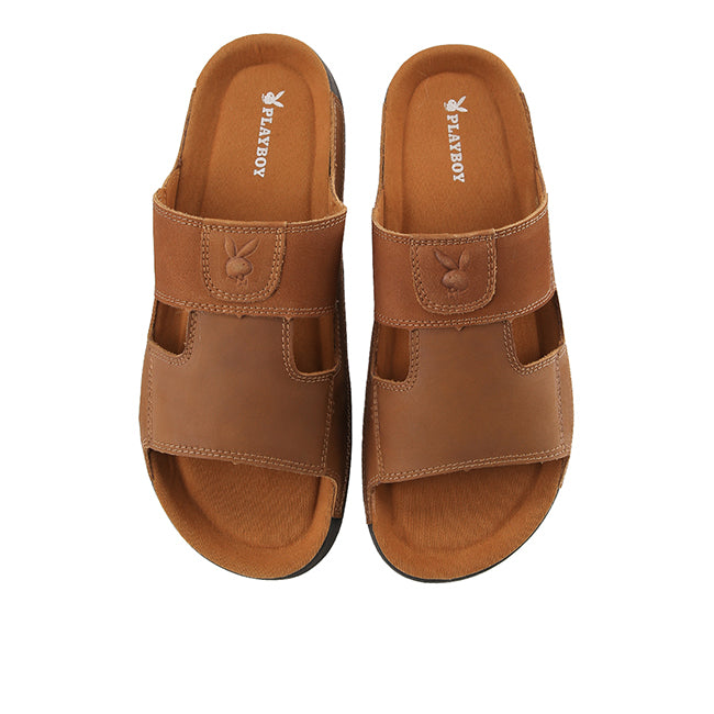 Playboy Sandal Pria Mules Collin In Tan