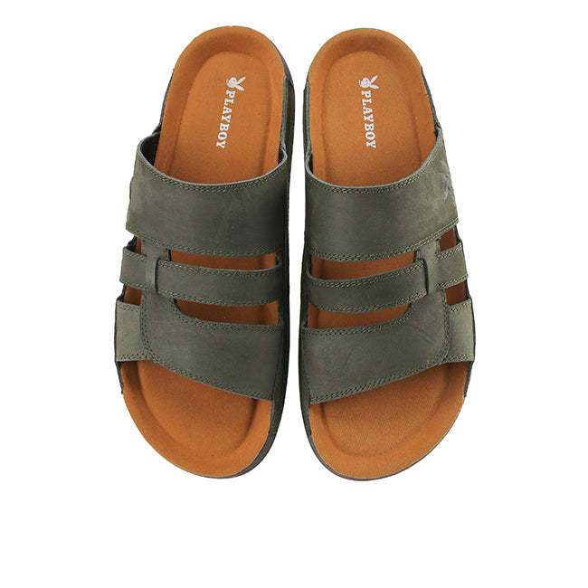 Playboy Sandal Pria Straps Conway In Olive