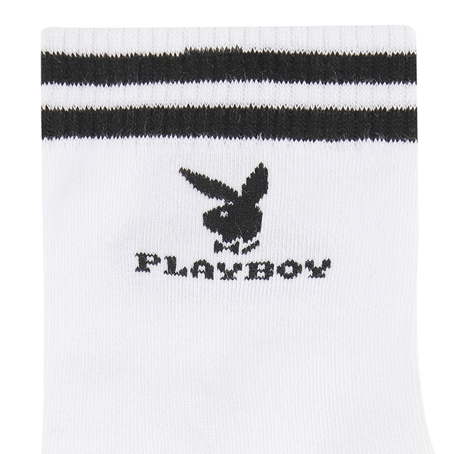 Playboy Men Socks Long 1 In Black/White