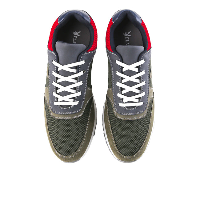 Playboy Men Shoes Admiral In Green/Red