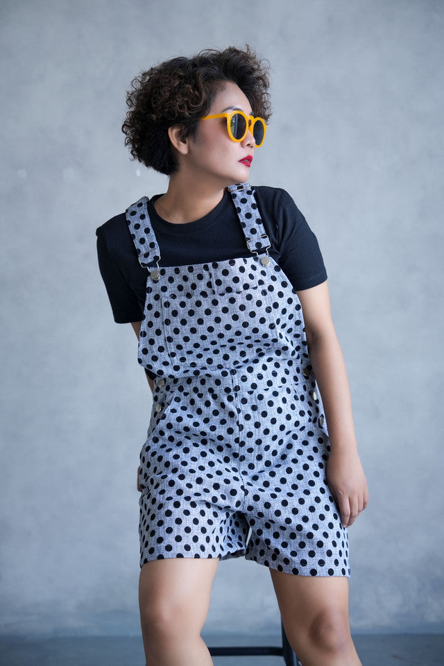 Runa Overall Shorts - Dots
