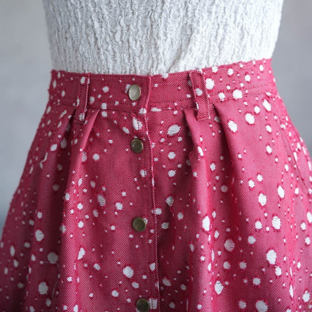 Lorien Midi Skirts - Red