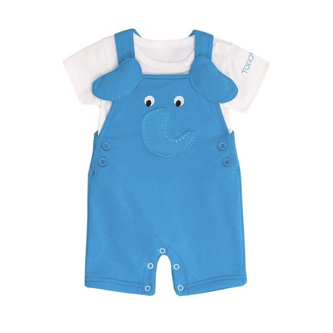 TORIO Basic Blue Elephant Overall Set - Overall Anak Laki-laki