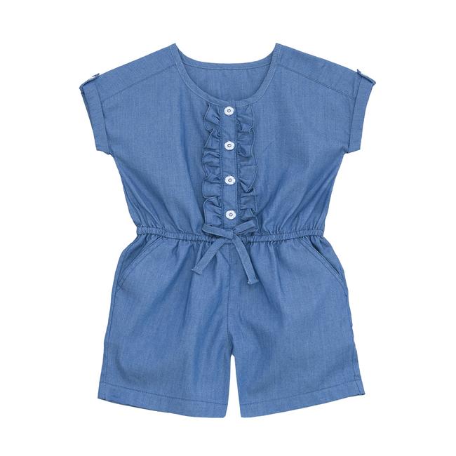 TORIO Denim Ruffle Overall - Overall Anak Perempuan