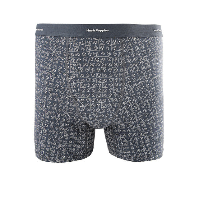 Hush Puppies Pakaian Pria Gio Boxer In Dk Gray / Navy