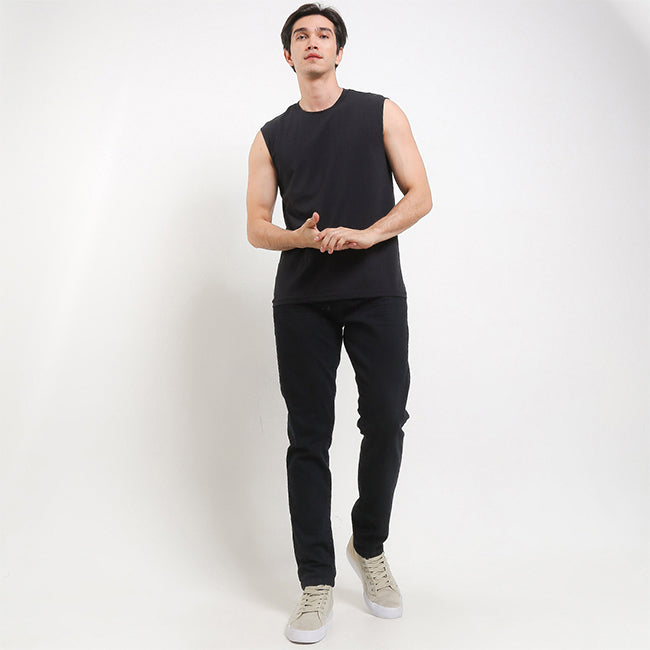 Hush Puppies Pakaian Pria Tank Top Ctnsp2 Muscle In All Black