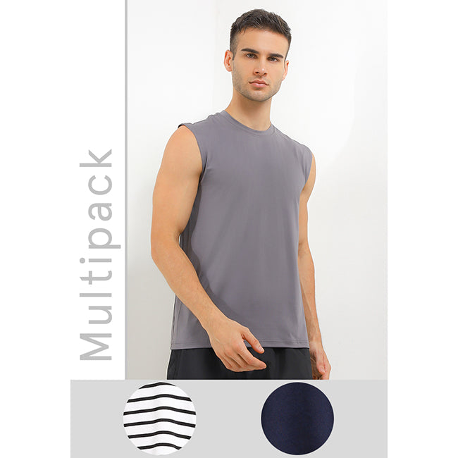 Hush Puppies Pakaian Pria Tank Top Muscle Tee Qd In Grey