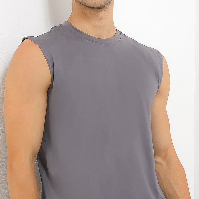 Hush Puppies Pakaian Pria Tank Top Muscle Tee Qd In Grey