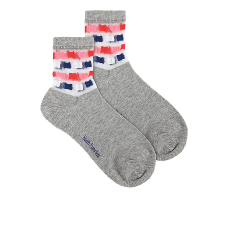 Gissela L Qua Sock In Gray/Navy