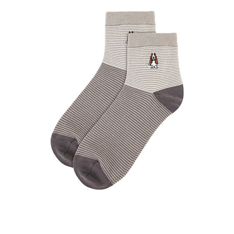 Grayed M Qua Sock In Dg/Bk/Lg