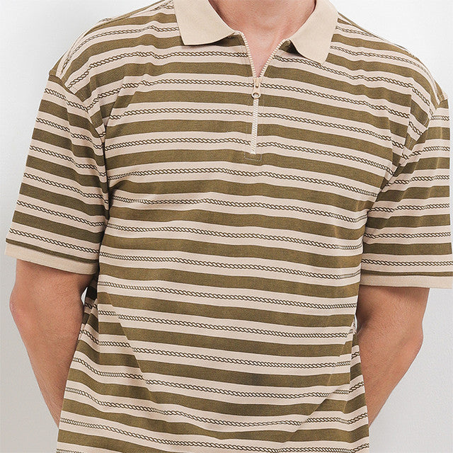 Obermain Pakaian Pria Polo Rope In Khaki