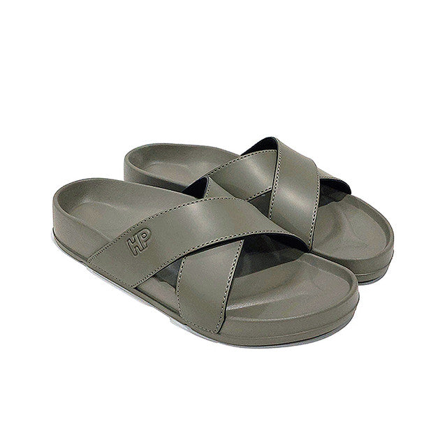 Hush Puppies Sandal Pria Sandals Burton Cross In Taupe