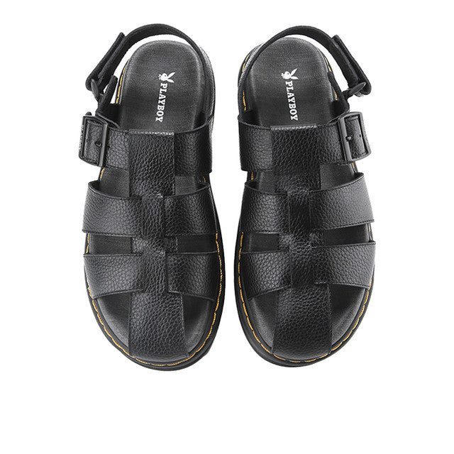 Playboy Sandal Pria Sling Back Jimmie Backstrap 1 In Black
