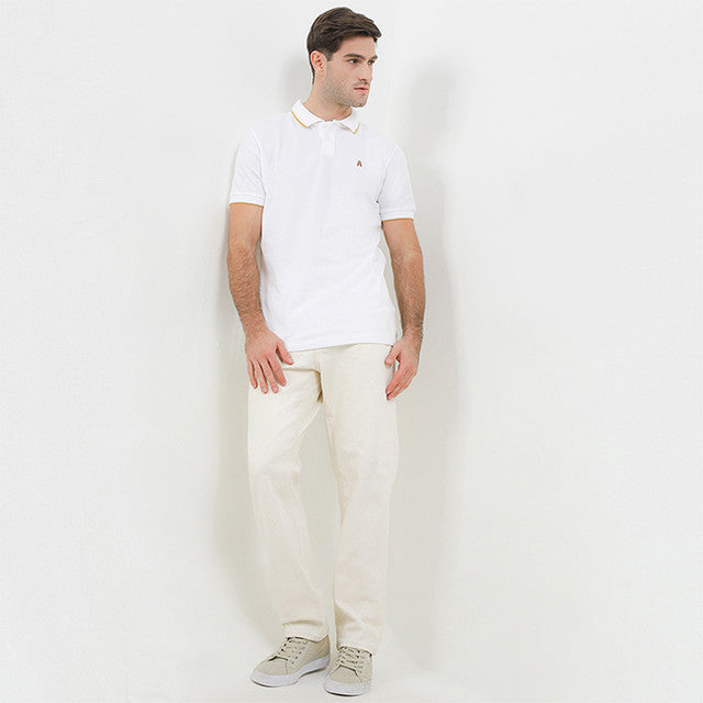 Hush Puppies Pakaian Pria Polo Fore In White