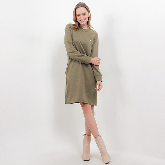 Hush Puppies Pakaian Wanita Dress Bsc Belly In Olive
