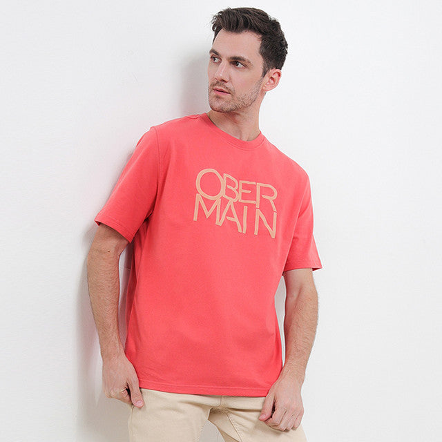 Obermain Pakaian Pria T Shirt Matten In Terracotta
