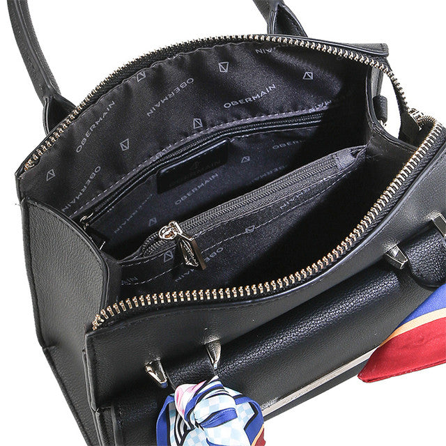 Obermain Tas Wanita Hand Bag Quilan Top Handle In Black