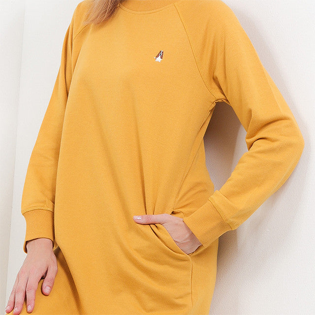 Hush Puppies Pakaian Wanita Dress Bsc Belly In Mustard