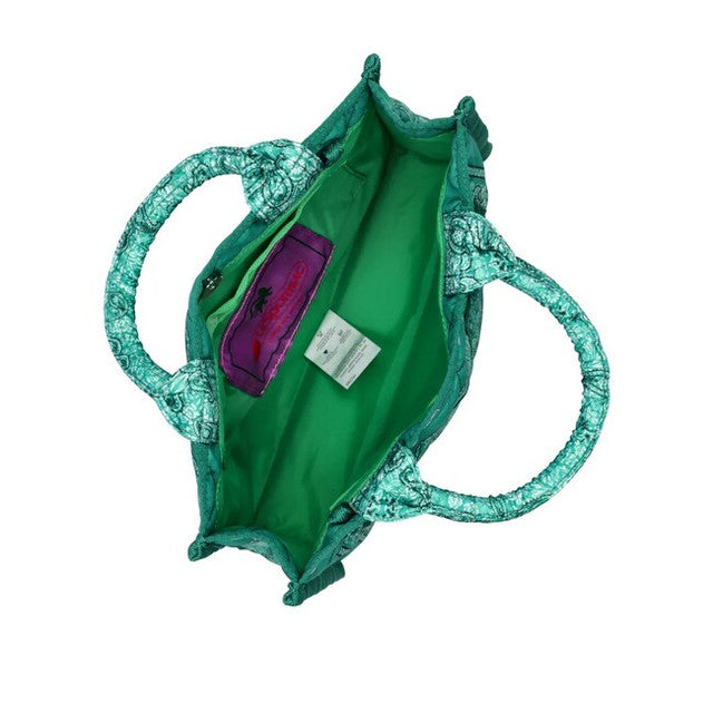 Sm Chain Quilt Tote In Bandana Green