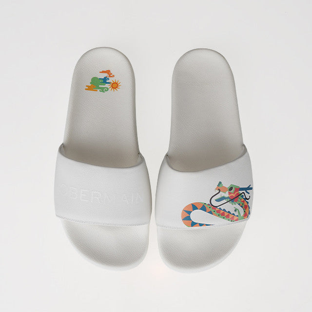 Obermain Sandals Wanita Slide Dreamflyer Ryu In White