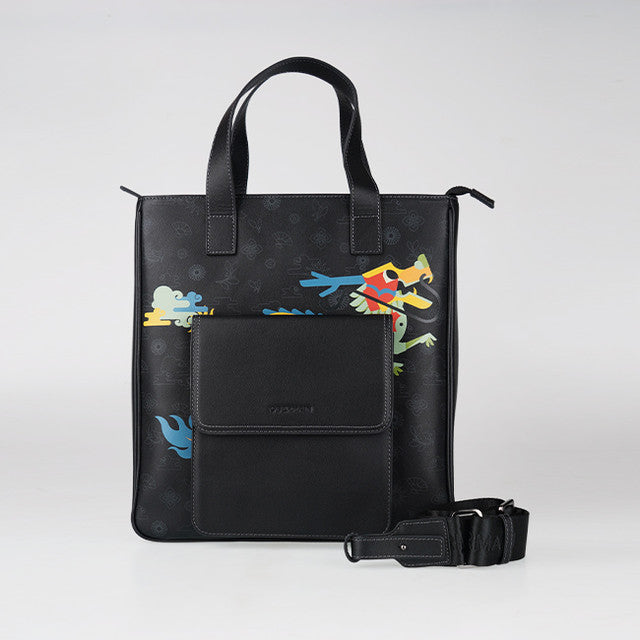 Obermain Bags Pria Tote Bag Dragon Matthew Tote Bag - L In Black