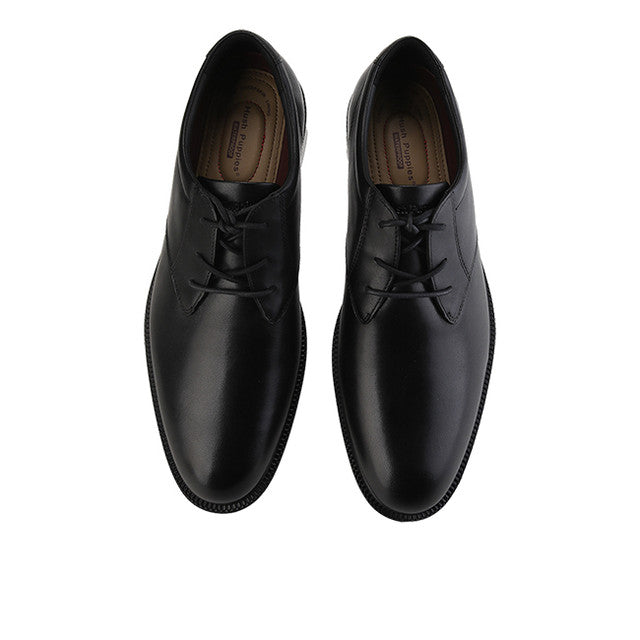 Hush Puppies Sepatu Pria Lace Up Banker Laceup In Bold Black Leather