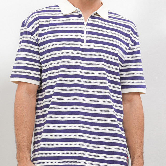 Obermain Pakaian Pria Polo Rope In White