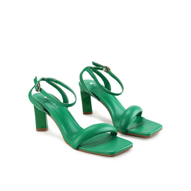 Playboy Sandal Wanita Heels Gwenneth In Green 38