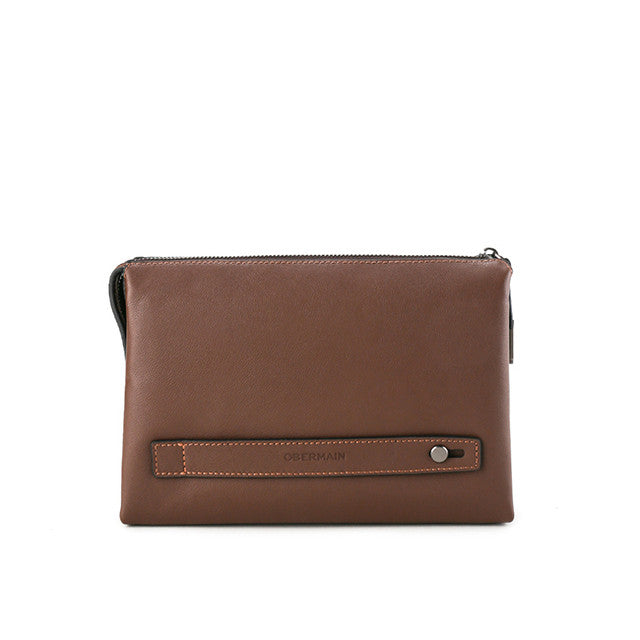 Obermain Bags Pria Clutch Blake Clutch In Brown L
