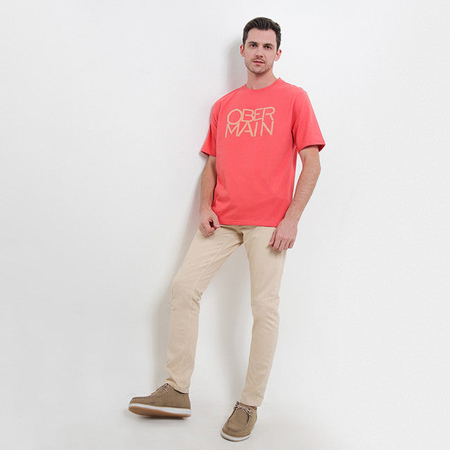 Obermain Pakaian Pria T Shirt Matten In Terracotta